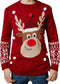 dressforfun - Kersttrui Rudi Rendier - Gebreid - Rood - Maat 140 (9-10y)