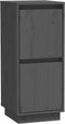 vidaXL - Dressoir - 31,5x34x75 - cm - massief - grenenhout - grijs