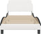 vidaXL - Bedframe - met - hoofdbord - kunstleer - zwart - en - wit - 90x190 - cm