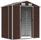 vidaXL - Tuinschuur - 191x130x198 - cm - gegalvaniseerd - staal - bruin
