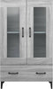 vidaXL - Hoge - kast - 70x31x115 - cm - bewerkt - hout - bruin - eikenkleur