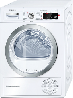 BOSCH SERIE 8 EXCLUSIV 9KG A+++ WARMTEPOMPDROGER VRIJSTAAND