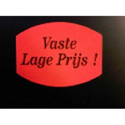 Klika - Etiket fluor rood 33x25mm - Vaste lage p - 30 stuks