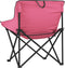 vidaXL Campingstoelen 2 st met vakje inklapbaar roze