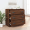 vidaXL - Dressoir - 70x35,5x67,5 - cm - bewerkt - hout - bruin - eikenkleur