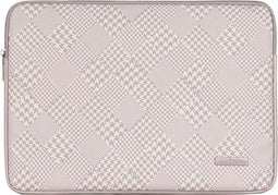 Laptophoes 13 Inch GV – Geschikt voor o.a Macbook Pro 13 Inch 2009-2012 / Pro 14 inch 2021 / Macbook Air 2008-2017 – Laptop Sleeve – Ruit Beige