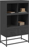 vidaXL - Hoge - kast - 68x39x111,5 - cm - staal - zwart