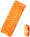 vidaXL - Kampeermatras - met - kussen - zelfopblazend - 1-persoons - oranje