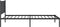 vidaXL - Bedframe - met - hoofdbord - metaal - zwart - 90x200 - cm