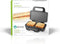 Nedis Sandwich maker - 900 W - 26.8 x 14.5 cm - Automatische temperatuurregeling - Aluminium / Kunststof