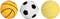 Get & Go Tafeltennisballen - Set van 6 - Naadloos met print - Wit/Oranje/Geel (6 stuks)