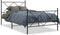 vidaXL - Bedframe - met - hoofd- - en - voeteneinde - metaal - zwart - 100x200 - cm