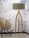 GOOD&MOJO Vloerlamp Annapurna - Groen/Bamboe - Ø60cm - Scandinavisch,Bohemian - Staande lampen voor Woonkamer - Slaapkamer