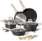 Just Perfecto JL-30 - 10-delige pannenset - stoompan antiaanbaklaag zwart graniet (10 stuks)
