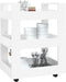 vidaXL - Keukentrolley - 60x45x80 - cm - bewerkt - hout - wit
