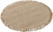 J-Line tapijt Rond + Franjes Tweekleurig - wol - beige - small