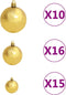 vidaXL - Kunstkerstboom - met - 300 - LED's - kerstballen - en - sneeuw - 180 - cm