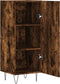 vidaXL - Dressoir - 34,5x34x90 - cm - bewerkt - hout - gerookt - eiken