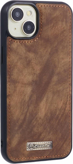 Caseme Geschikt voor iPhone 14 hoesje - Backcover - Bruin