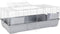 vidaXL - Dierenhok - kleine - dieren - 118x59x46 - cm - polypropeen - metaal - grijs
