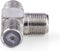 Nedis Satelliet- en Antenne-Adapter - F-Female - 2x F-Female - Vernikkeld - 75 Ohm - T-Splitter - Metaal - Zilver - 10 Stuks - Polybag
