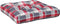 vidaXL - Palletkussen - stof - ruitpatroon - rood