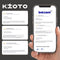 Kioto Toilettas - Unisex - Waterafstotend - 10 vakken - Zwart