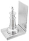 vidaXL - Boekensteunen - 2 - stuks - Zilver - 11x12x19,5 - cm - Aluminium - Schaak