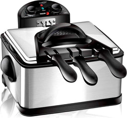 Fagor FG124 Dubbel 4l 2000W Zwart, Roestvrijstaal friteuse