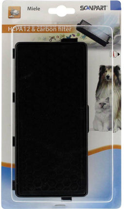 Scanpart SF-AA50 - HEPA stofzuiger filter H12 met actief koolstof - Geschikt voor Miele S4000 S5000 S6000 series