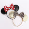 DRESHOW - Hoofdband - Muisoren met glitter en strik