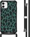 iMoshion iPhone 11 - Hoesje met Koord - Verstelbaar Koord Zwart / Meerkleurig / Groen / Panterprint