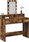 vidaXL - Kaptafel - met - LED-verlichting - - - Gerookt - Eiken - 100x41x140 - cm