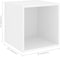 vidaXL - Wandkast - 37x37x37 - cm - bewerkt - hout - wit