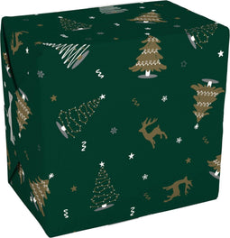 Cadeaupapier | 50cm | 200m | 80gr/m² | Wonderful time | groen/goud