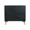 Dientafel Home ESPRIT Zwart Gouden Metaal Mangohout 81 x 45 x 75 cm