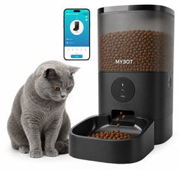 MYBOT P3 - Automatische Voerbak - App-bediening Spraakopname - Zwart