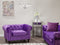 Fauteuil CHESTERFIELD Fluweel Paars