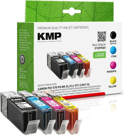KMP C107PIXV inktcartridge Zwart, Cyaan, Magenta, Geel