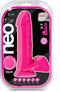 Blush Dildo Love Toy NEO ELITE 8 INCH SILICONE DUAL DENSITY COCK WITH BALLS NEON Roze