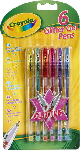 Crayola Glitter Gelpennen, 6 stuks