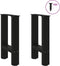 vidaXL - Salontafelpoten - 2 - st - 38x(42-43) - cm - staal - zwart