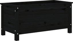 vidaXL - Plantenbak - 82,5x40x39 - cm - massief - grenenhout - zwart