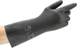 AlphaTec 29-500 - Neopreen handschoenen - Bescherming tegen chemicaliën en kou - zwart - maat 7 (12 paar)