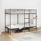 vidaXL - Stapelbed - zonder - matras - 90x200 - cm - staal - zwart