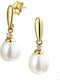Marie Celeste - Oorhangers - Parel en Zirkonia - Goud - 7,5 mm