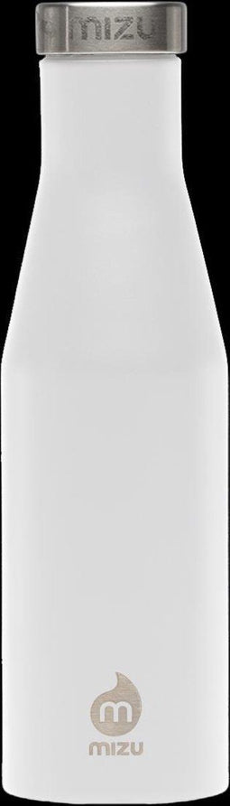 MIZU S4 Insulated Bottle 400ml with Stainless Steel Cap, enduro white