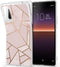 iMoshion Hoesje Geschikt voor Sony Xperia 10 II Hoesje Siliconen - iMoshion Design hoesje - Roze / Meerkleurig / Goud / Pink Graphic