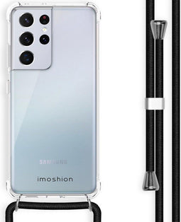 iMoshion Hoesje Geschikt voor Samsung Galaxy S21 Ultra Hoesje Met Koord - iMoshion Backcover met koord - Transparant
