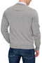 Mario Russo Pullover - Lichtgrijs - Maat L - Italiaanse Schnitt - 85% Katoen Pullover